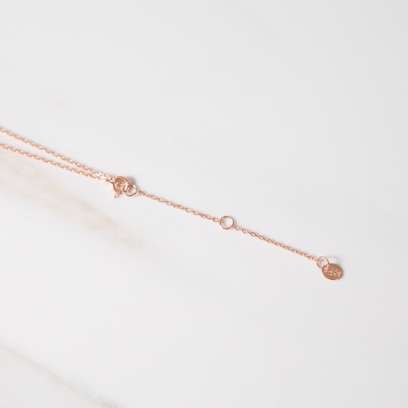 Turquoise Bar Necklace | Rose Gold 925 Silver - Picture 6 of 6